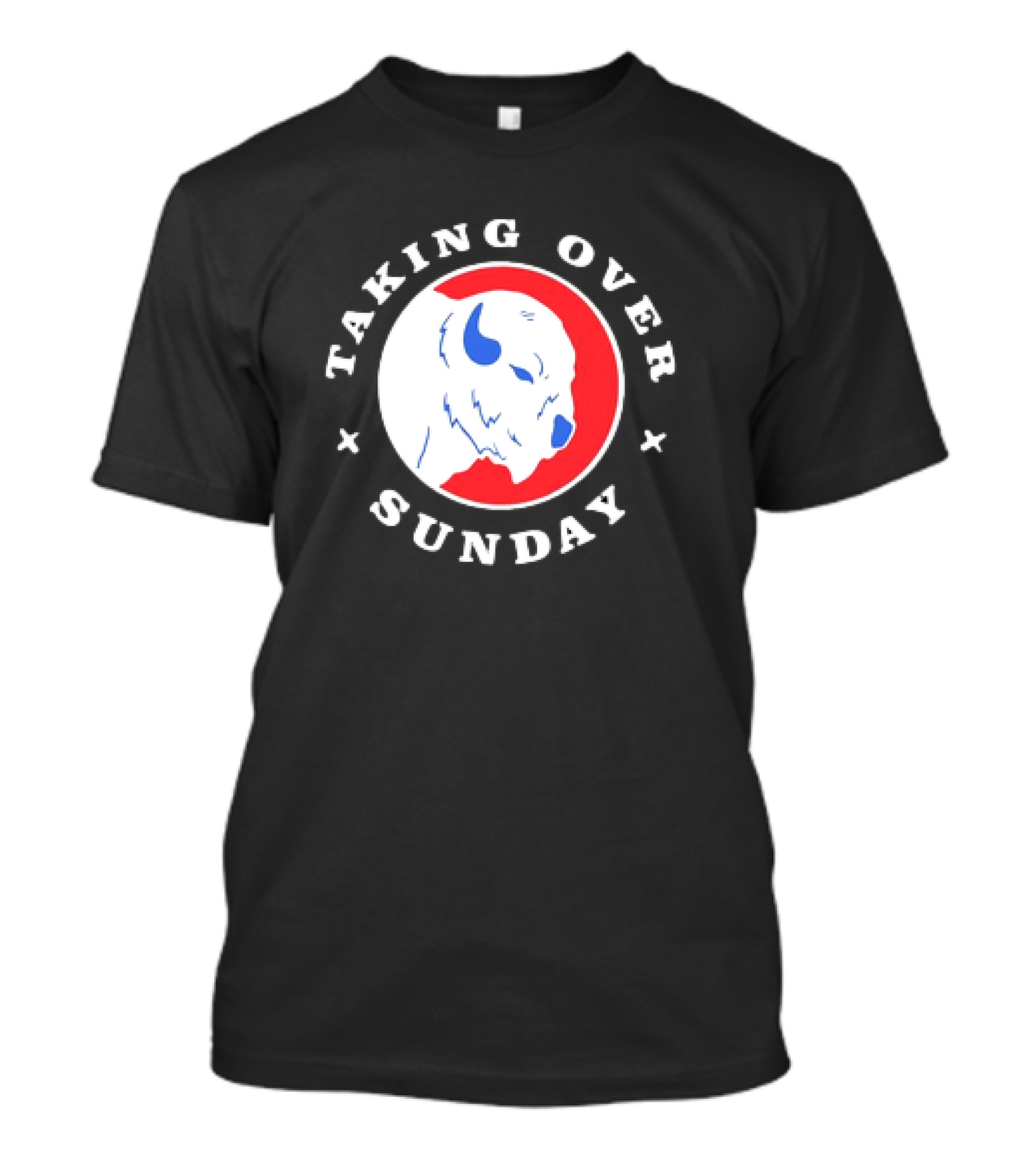 Taking Over Sunday Buffalo Bills Red And Blue Buffalo T-Shirt