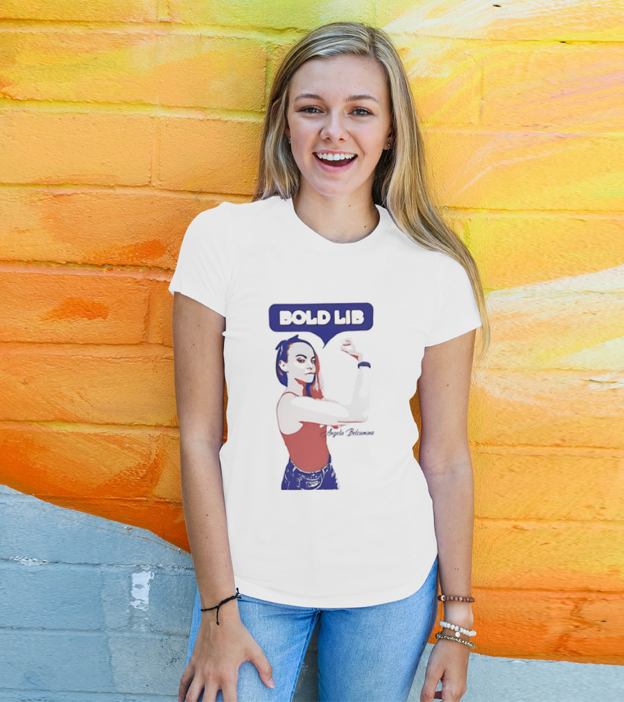 Bold Lib Angela Belcamino Retro Style Empowerment T-Shirt