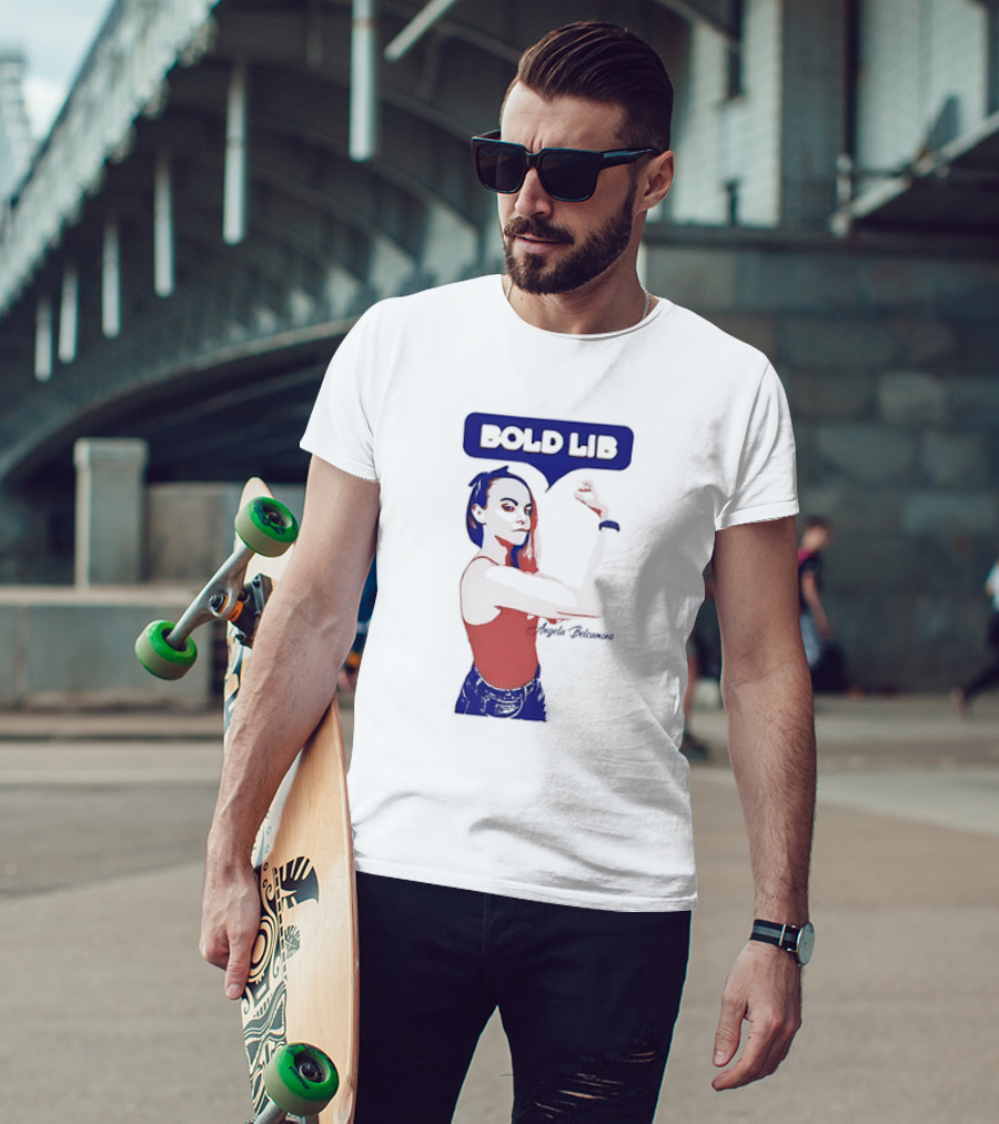 Bold Lib Angela Belcamino Retro Style Empowerment T-Shirt