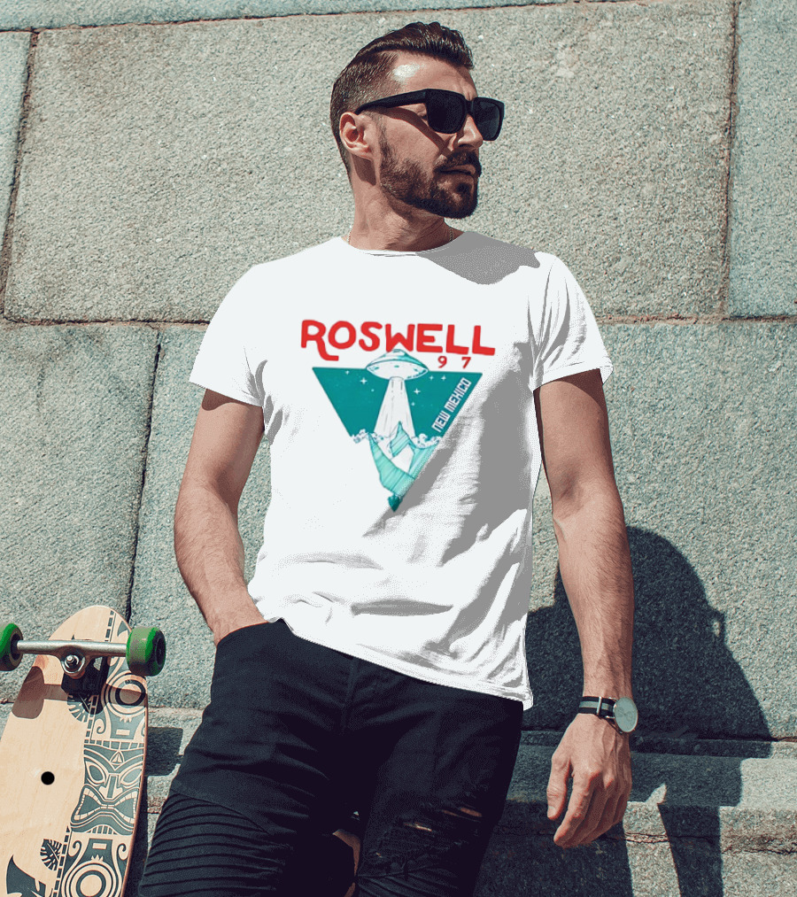 Roswell New Mexico 97 UFO Beam Flying Saucer Abduction T-Shirt