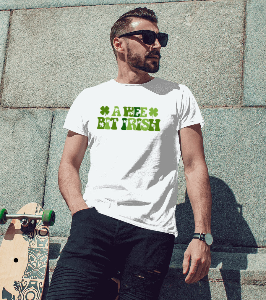A Wee Bit Irish St Patrick’s Day Shamrock Heritage T-Shirt