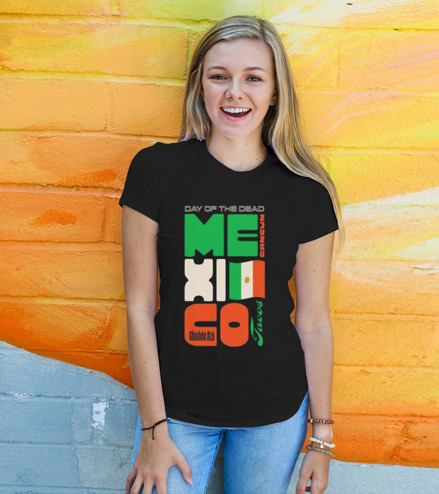 Day Of The Dead Mexico Cancun Tacos Chichén Itzá T-Shirt