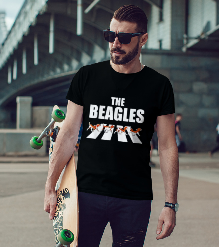 The Beagles Abbey Road Beagle Dogs Crossing Abbey Road Funny T-Shirt