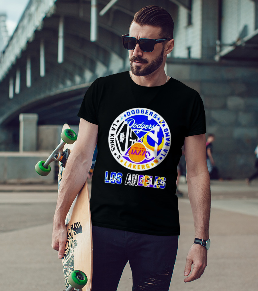 Dodgers Rams Lakers Kings Los Angeles City Sports T-Shirt