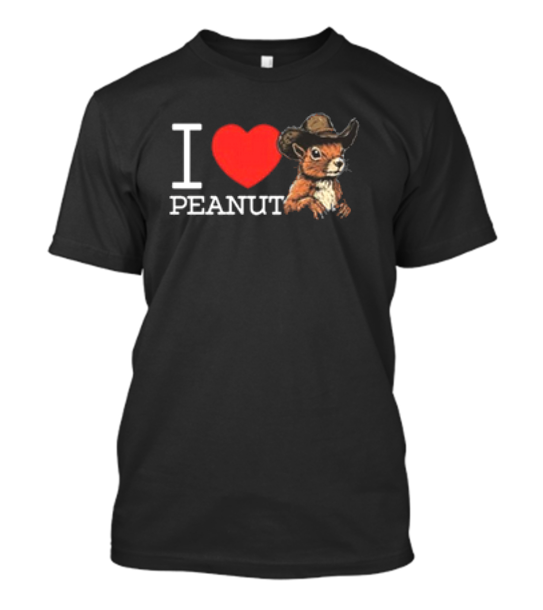 I Love Peanut Cowboy Chipmunk T-Shirt