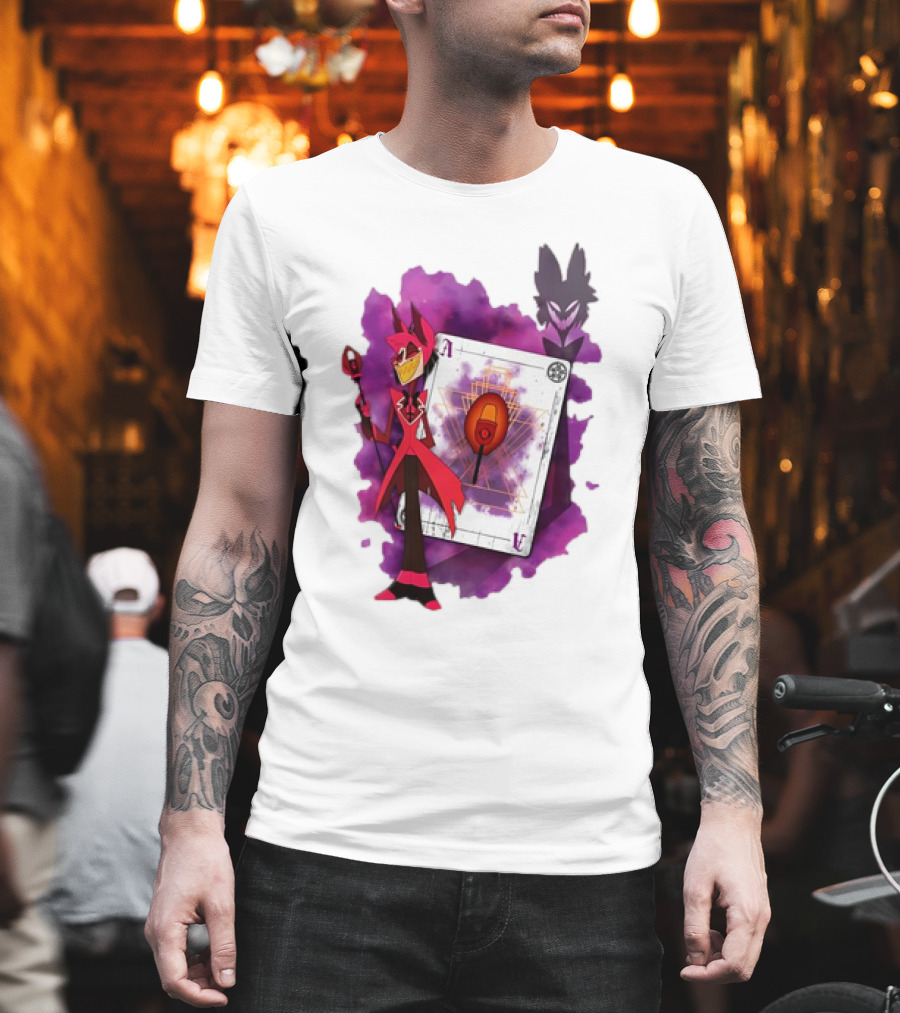 Lilac Ace In The Hole Hazbin Alastor T-Shirt