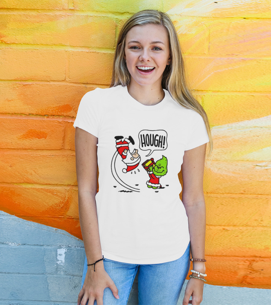 Santa Claus And The Grinch Hough Christmas Peanuts Crossover Not Your Gift T-Shirt