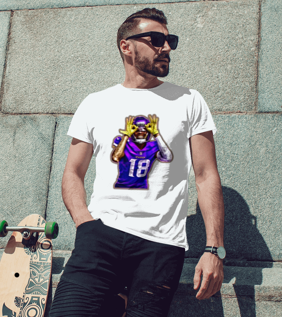 Football Minnesota Vikings Justin Jefferson Trippy Now U See Me T-Shirt