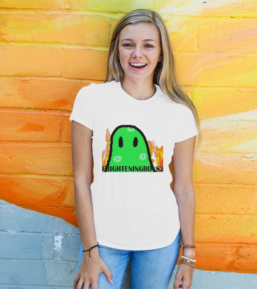 FRIGHTENINGBOY82 Slime With Fire Background T-Shirt