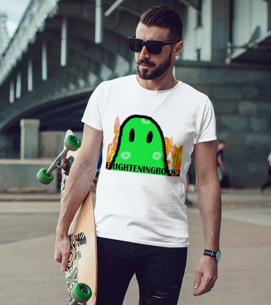 FRIGHTENINGBOY82 Slime With Fire Background T-Shirt
