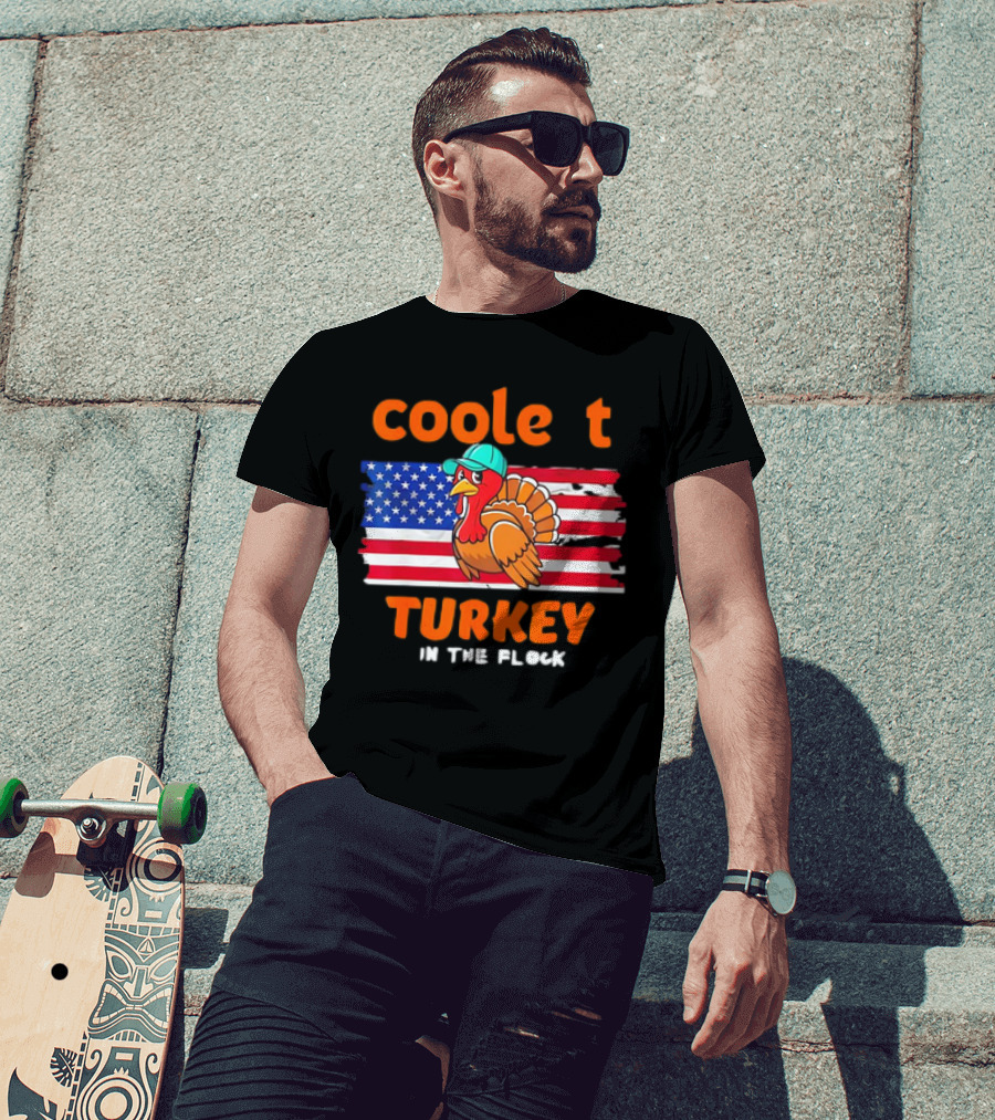 Cool Turkey USA Flag In The Flock T-Shirt