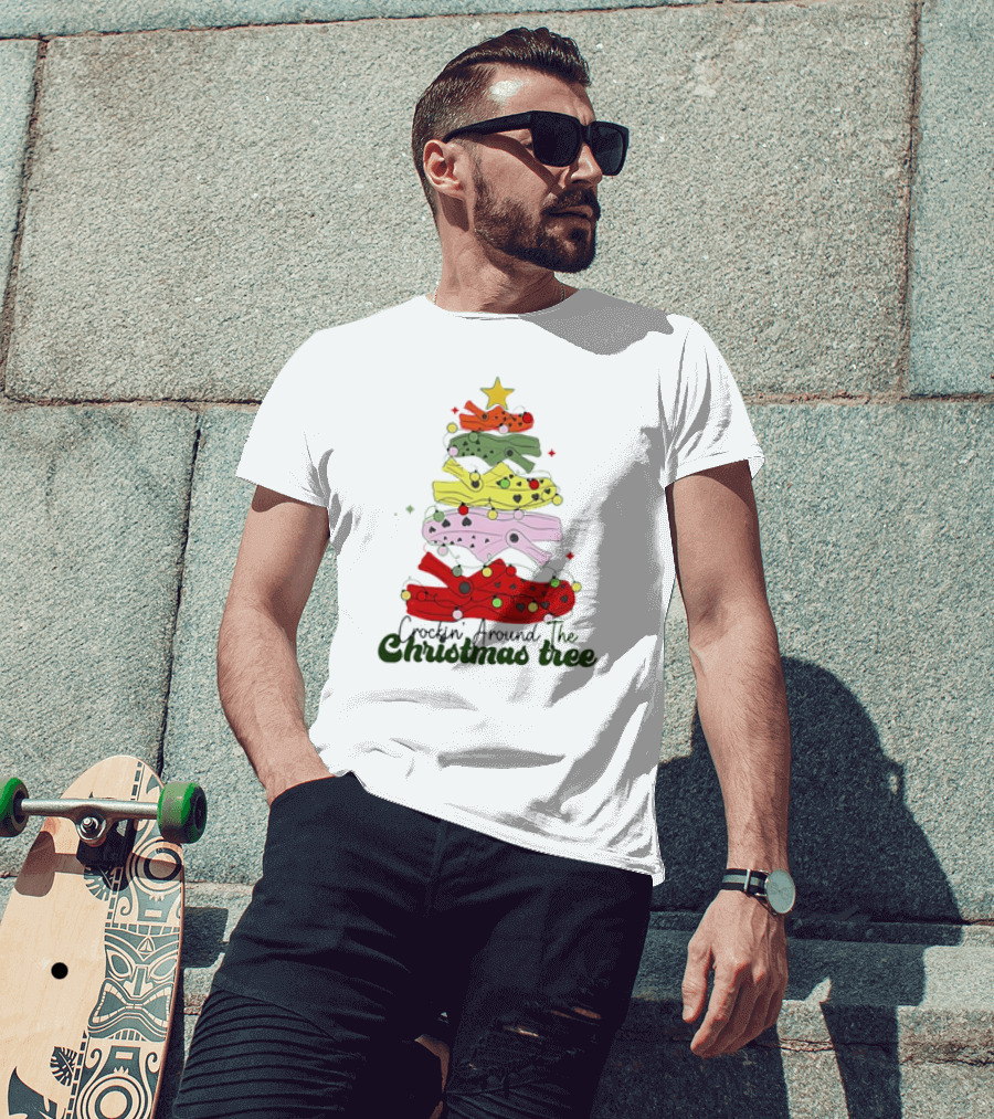 Crockin' Around The Christmas Tree Crocs Holiday T-Shirt