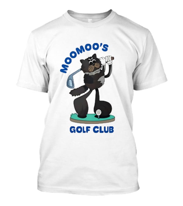 Moomoo's Golf Club Playful Cat On The Fairway T-Shirt