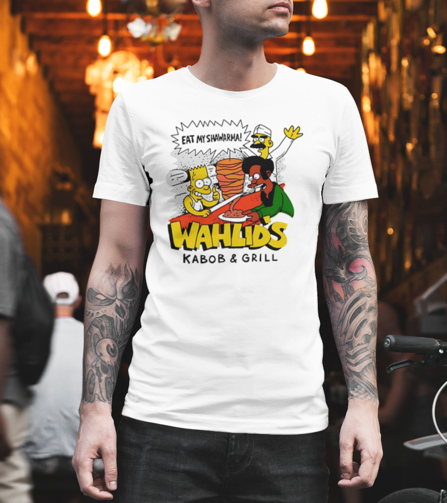 The Simpsons Wahlid's Eat My Shawarma Kabob And Grill T-Shirt