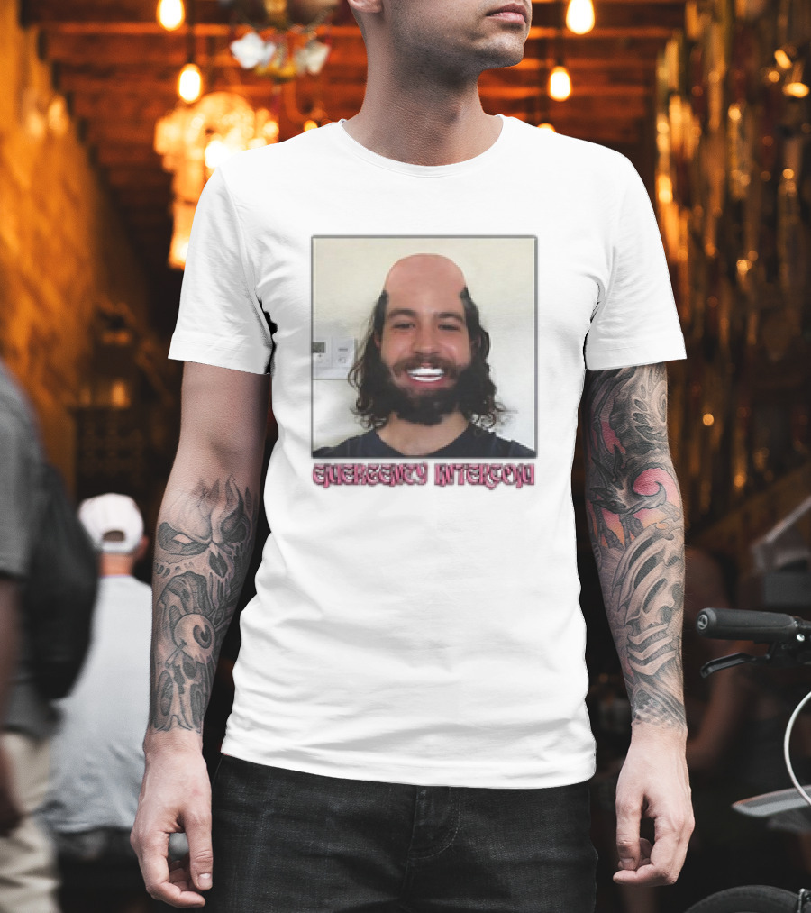 Emergency Intercom Drew’s Veneers Meme Parody Face Image T-Shirt