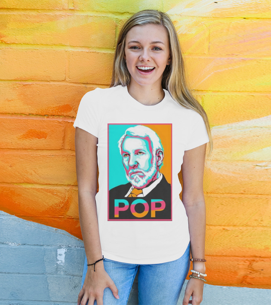 Raul Dominguez Jr Pop Retro Gregg Popovich T-Shirt