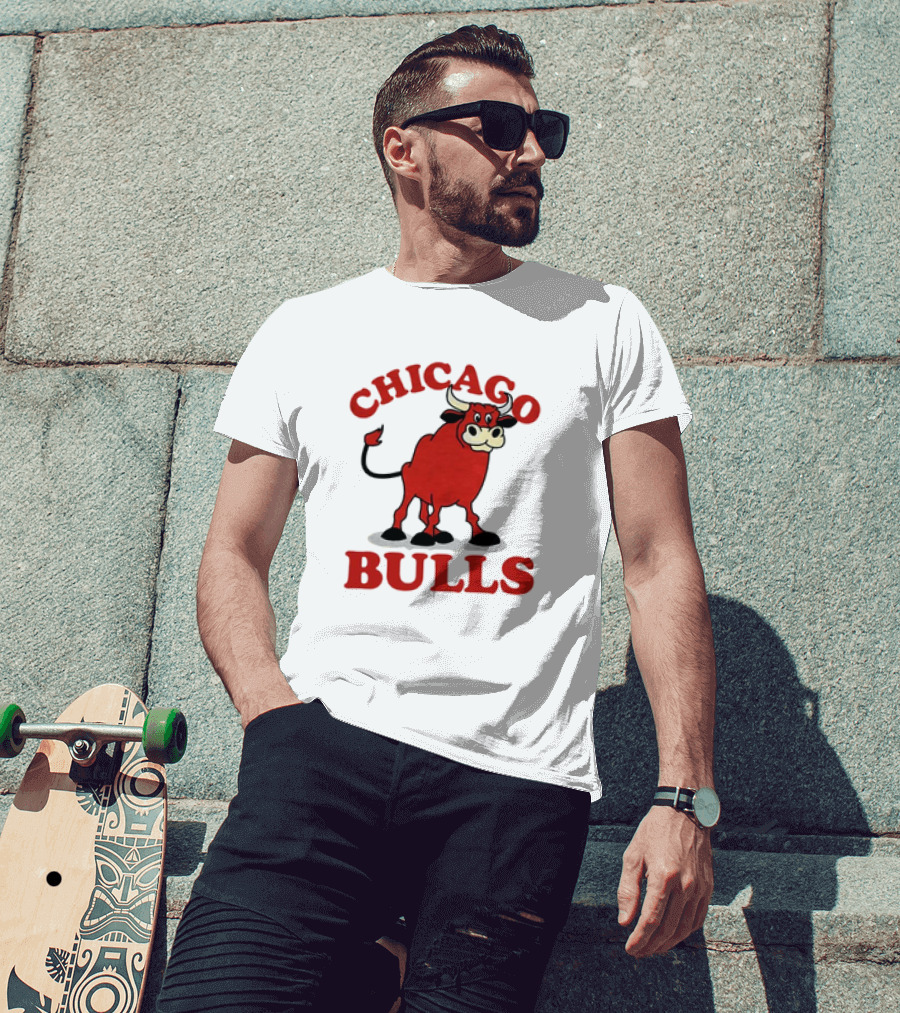 Retro Vintage Chicago Bulls Classic Iconic Bull Image T-Shirt