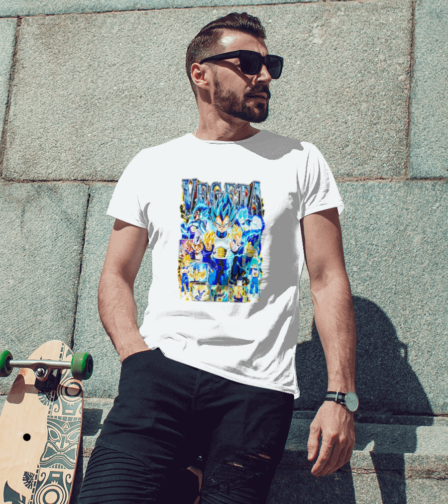 Vegeta Dragon Ball Anime Super Saiyan Blue Power Forms T-Shirt