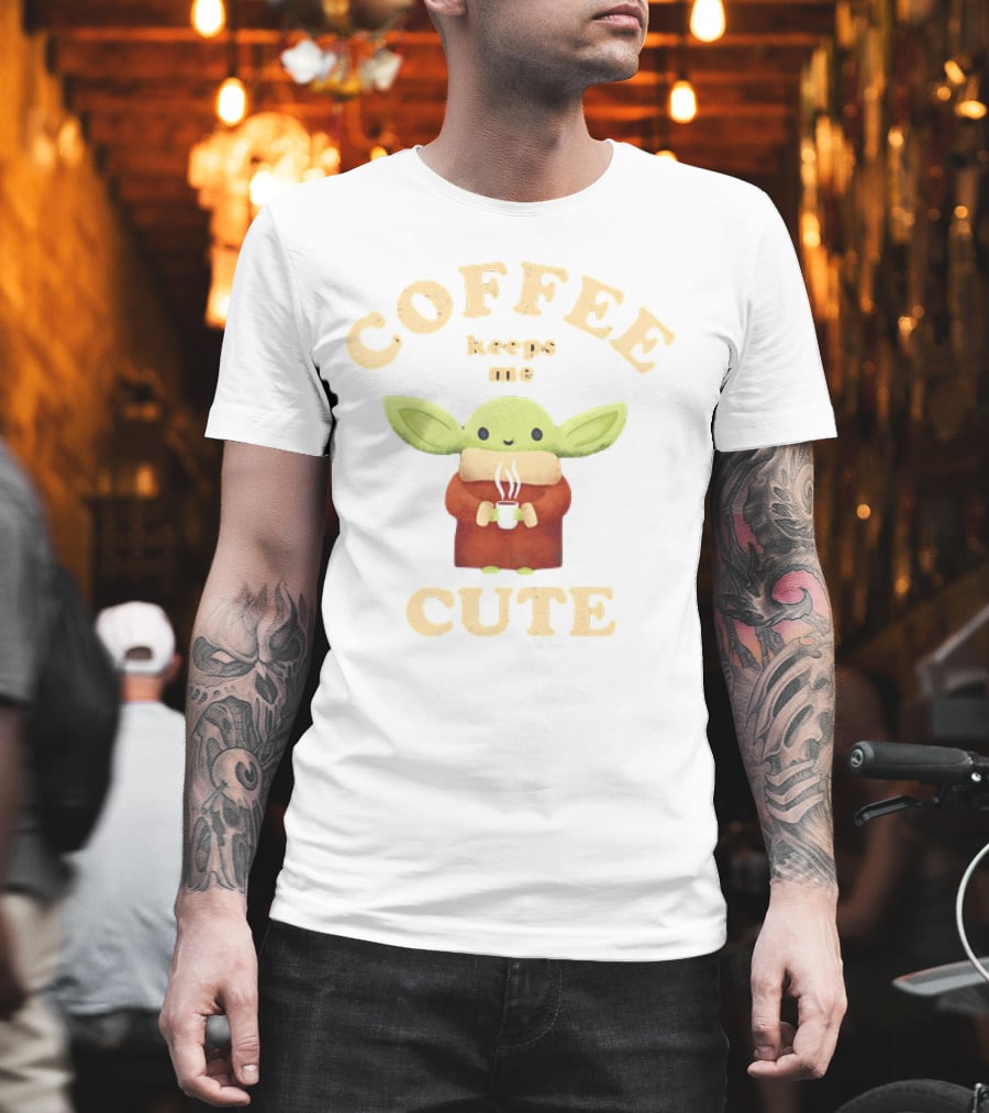Coffee Keeps Me Cute Baby Yoda T-Shirt