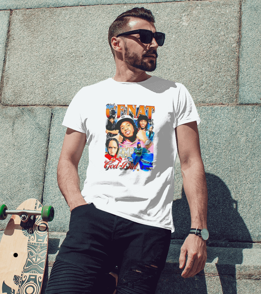 Kai Cenat AMP God Did Car Streamer Graphic Collage T-Shirt