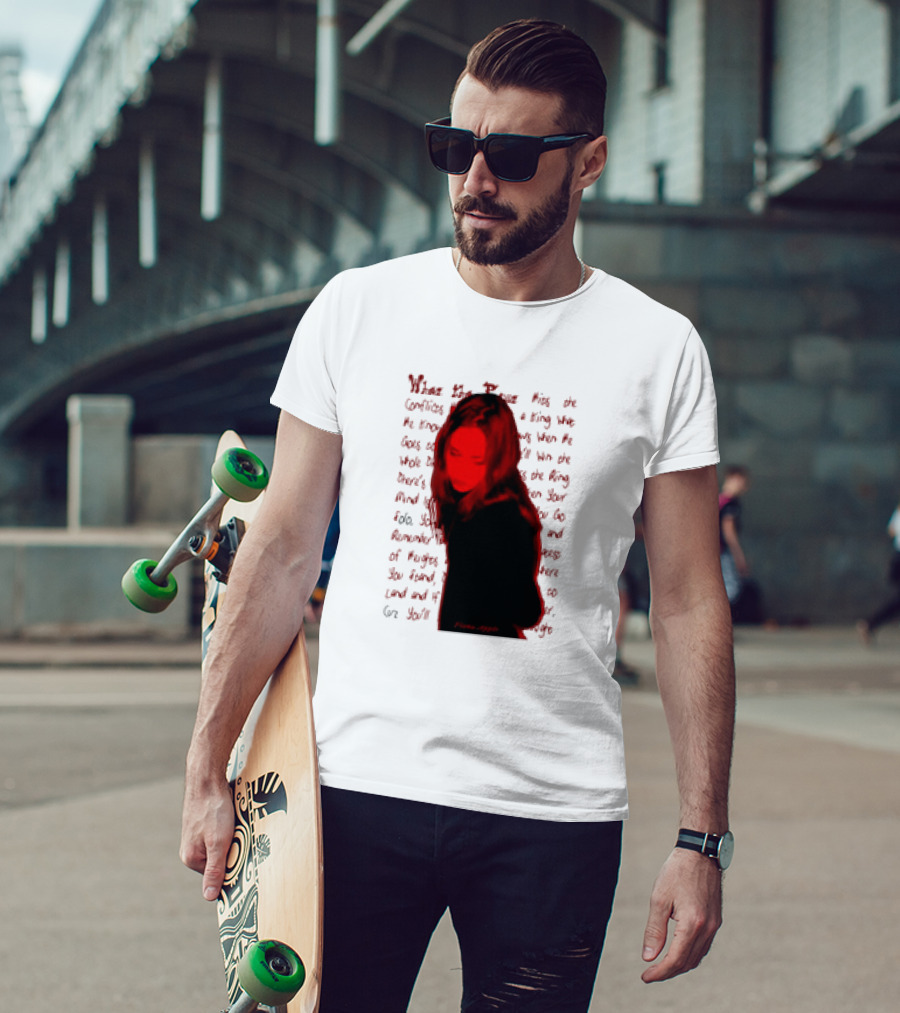 Fiona Apple When The Pawn Full Excerpt Bold Text Red T-Shirt