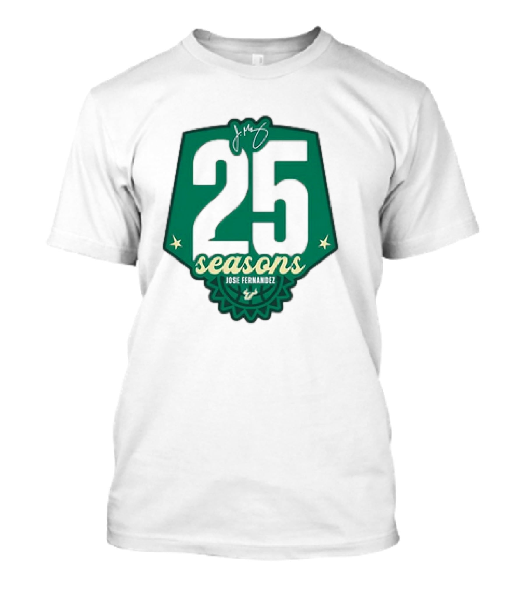 USF Women's Basketball 25 Seasons Jose Fernandez T-Shirt