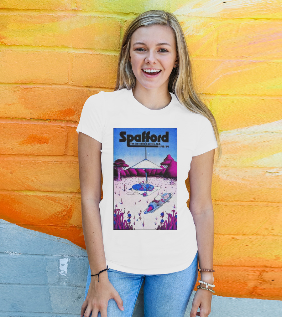 Spafford Live At The Crocodile Seattle 11/10/24 Vintage Sci-Fi Scene T-Shirt