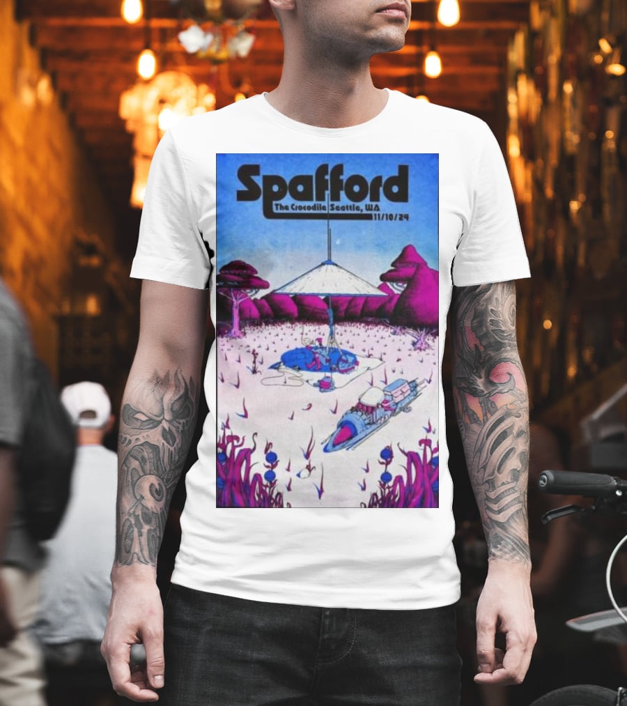 Spafford Live at The Crocodile Seattle 11/10/24 Vintage Sci-Fi Scene T-Shirt