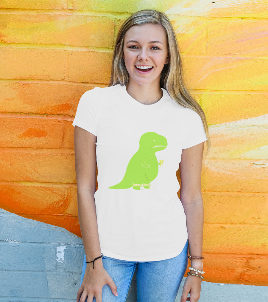 T-rex Struggles With An Ice Cream Cone Darn Silly Dinosaur Problem T-Shirt