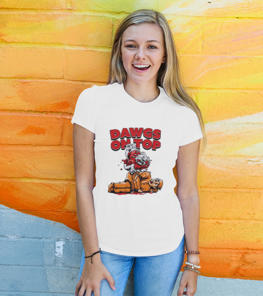Georgia Bulldogs Dawgs On Top Victoriously Over Tennessee T-Shirt