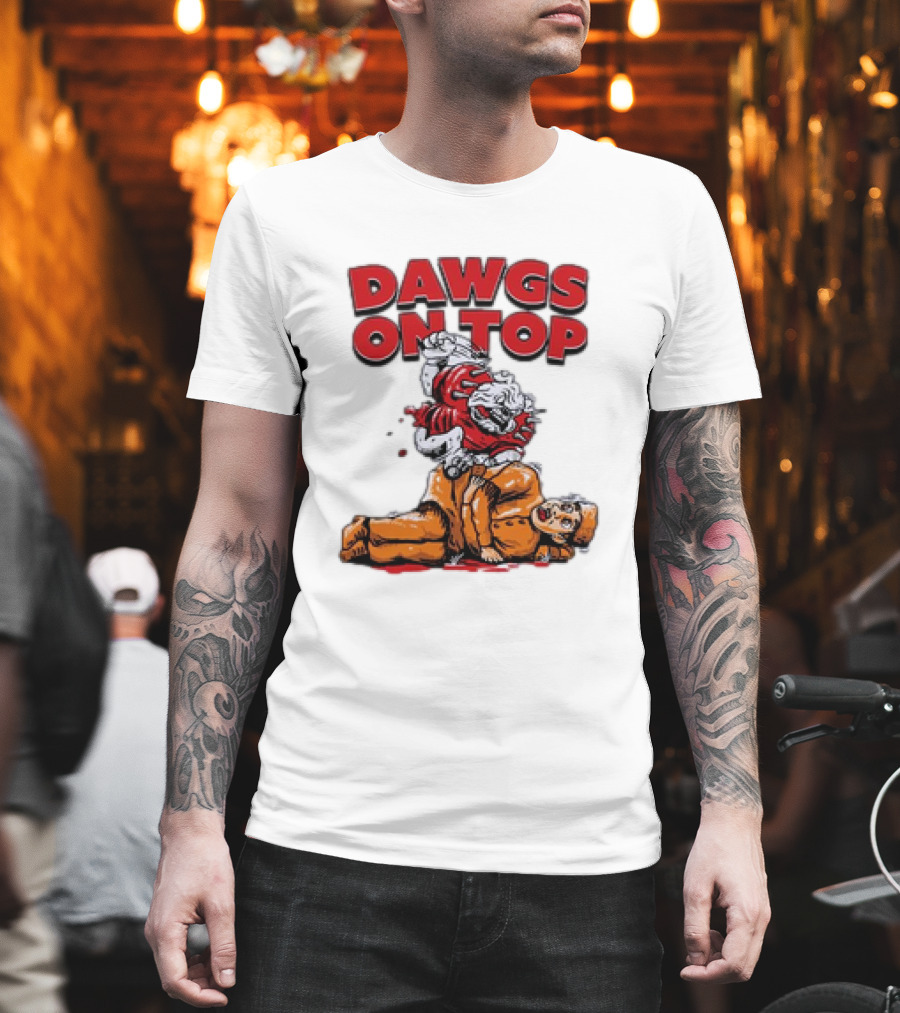 Georgia Bulldogs Dawgs On Top Victoriously Over Tennessee T-Shirt