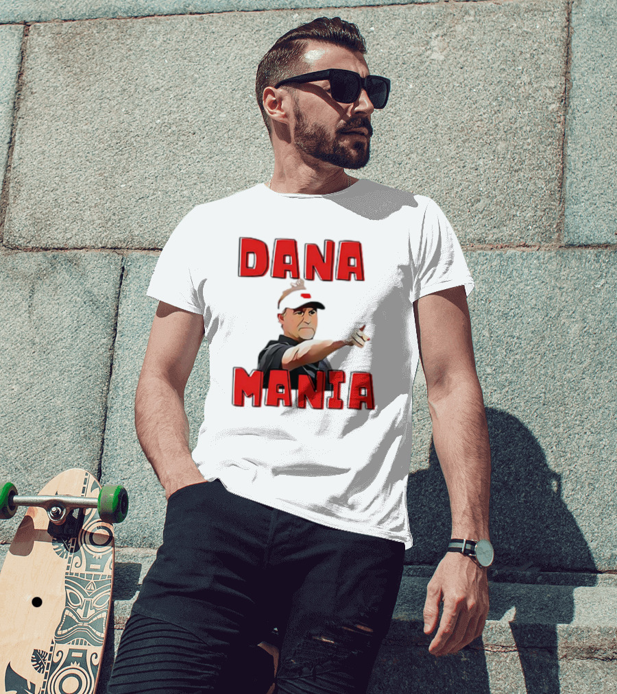 Dana Mania Nebraska Cornhusker Enthusiasm Pointing T-Shirt