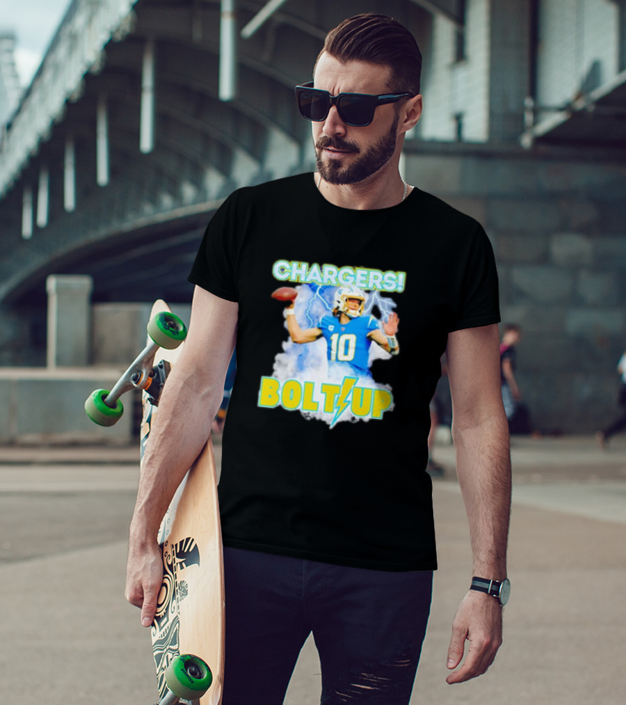 Chargers Bolts Up Justin Herbert NFL Football Fan T-Shirt