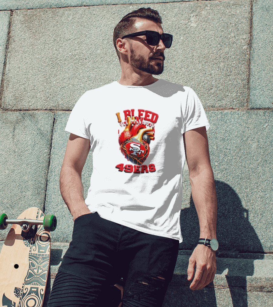 I Bleed San Francisco 49ers SF Heart 49ers T-Shirt