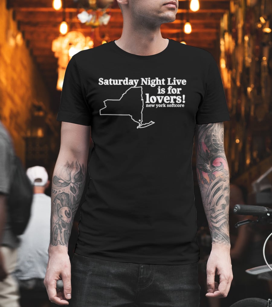 Saturday Night Live Is for Lovers New York Softcore Map T-Shirt