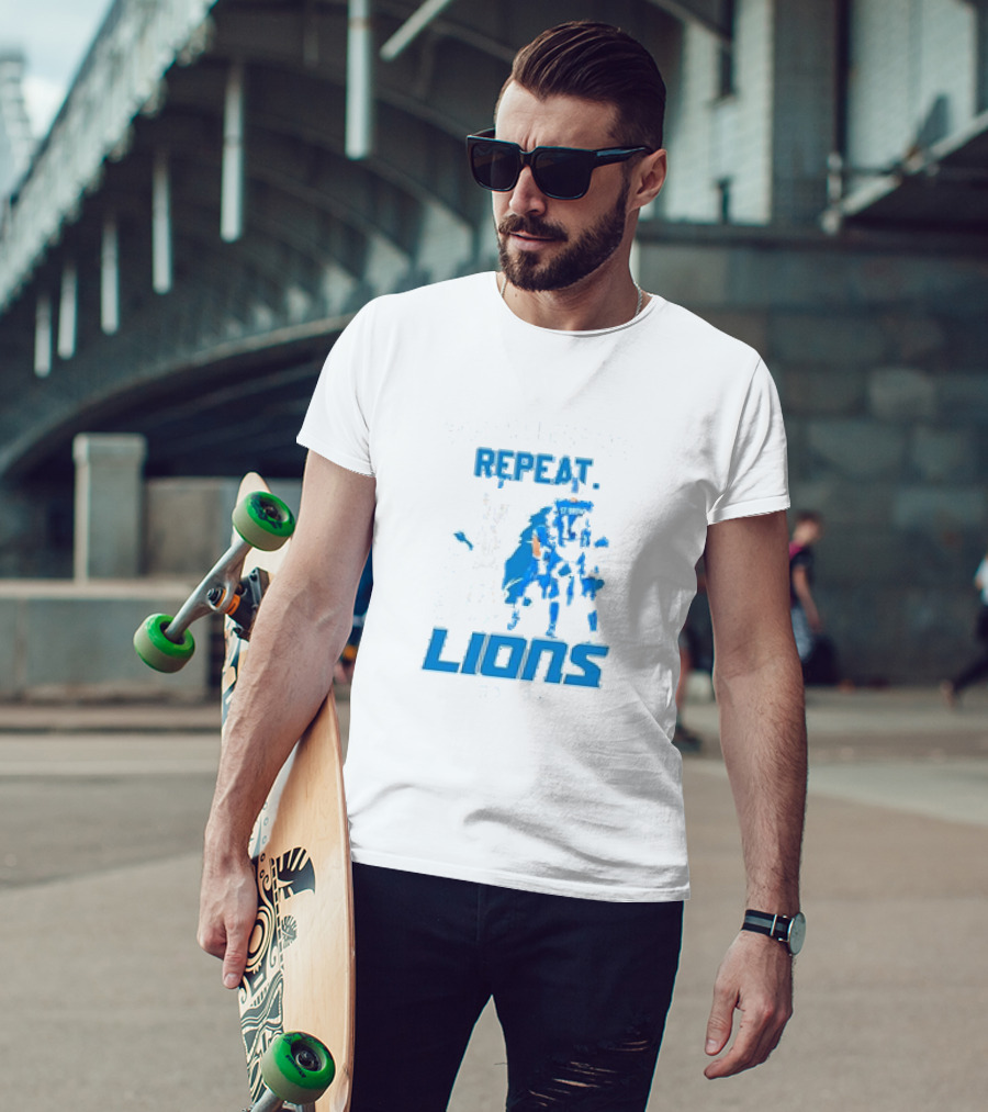 Repeat Lions Win Celebrate One Pride Detroit Lions T-Shirt