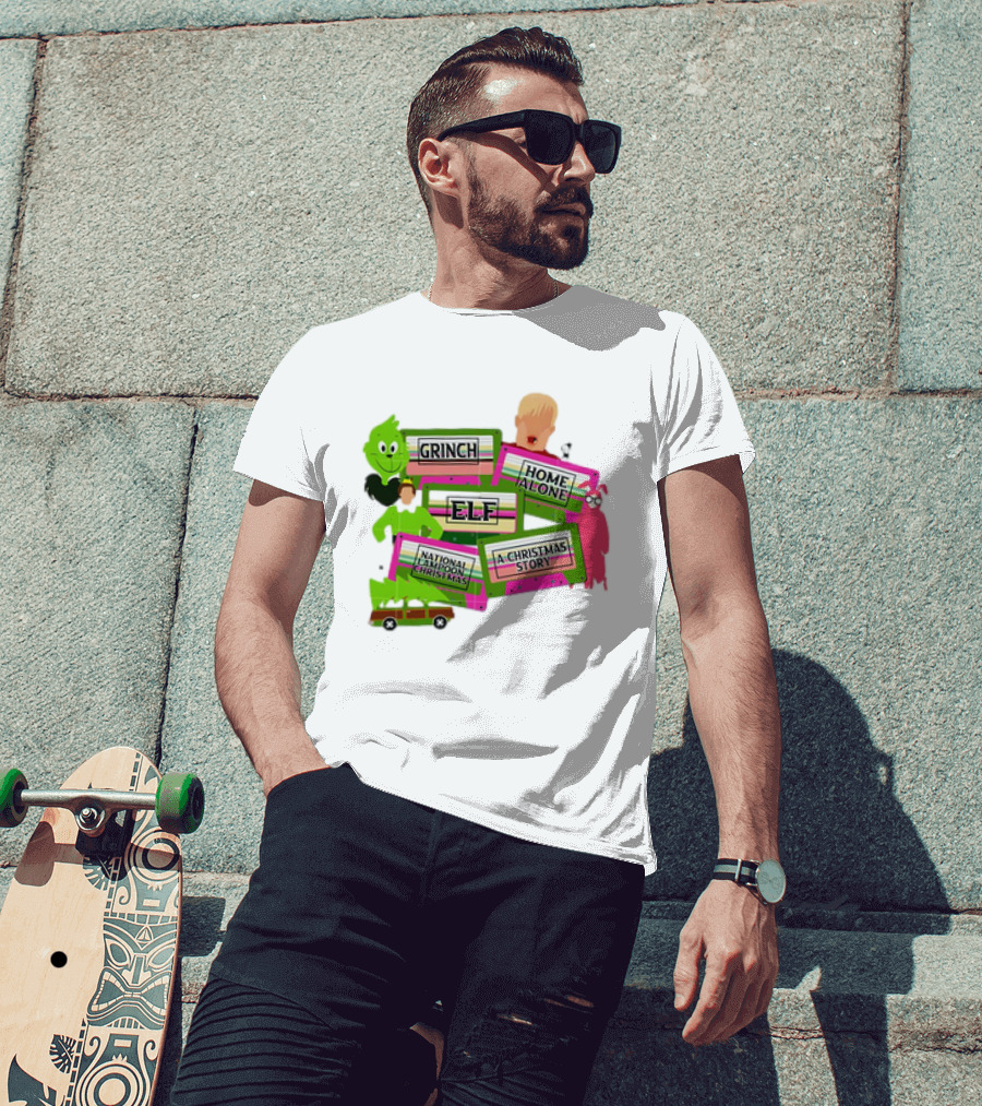 Grinch Home Alone Elf National Lampoon Christmas Story T-Shirt