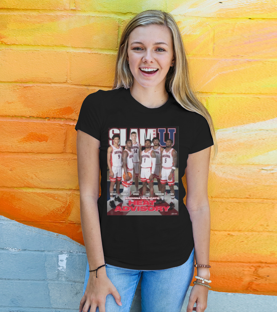SLAM U Arizona Wildcats Heat Advisory Basketball T-Shirt