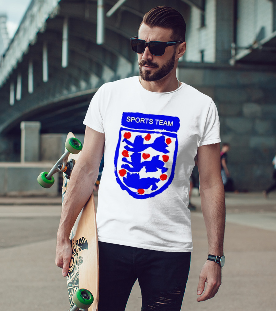 Sports Team Three Lions England Badge Crest T-Shirt