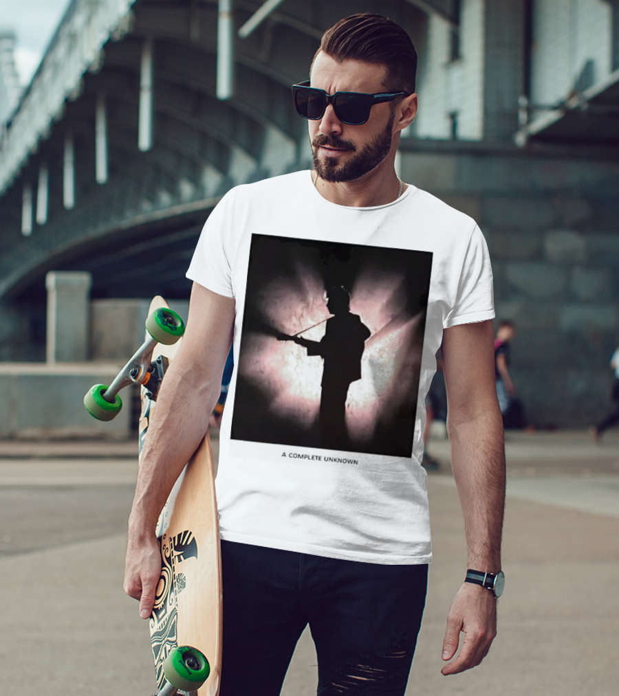A Complete Unknown Retro Silhouette Illuminated Stage Presence T-Shirt