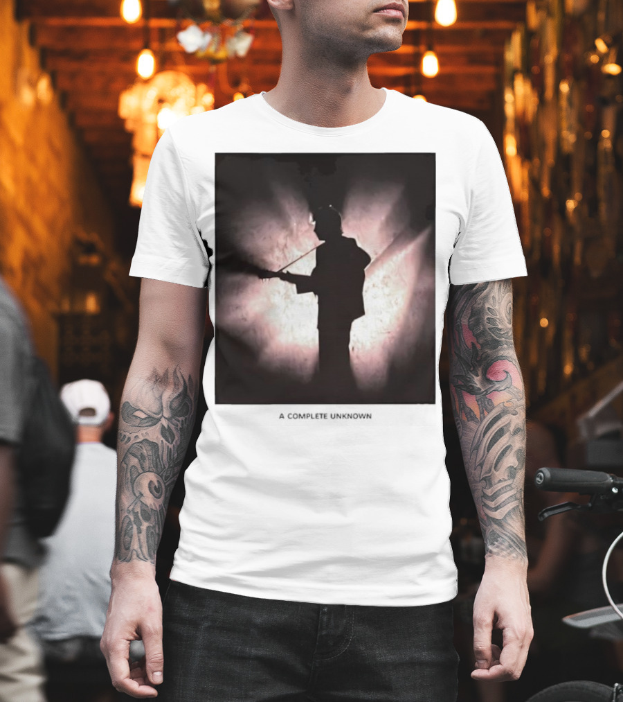 A Complete Unknown Retro Silhouette Illuminated Stage Presence T-Shirt