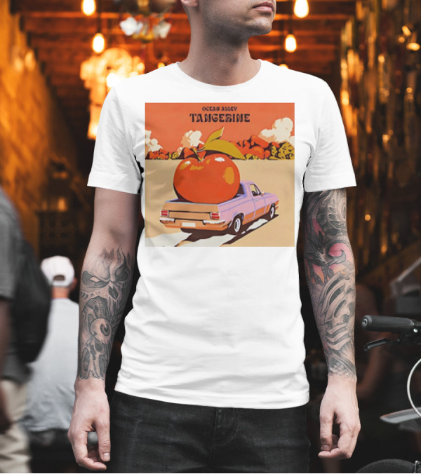 Ocean Alley Tangerine Vintage Truck with Giant Fruit Animation T-Shirt Ocean Alley Tangerine Vintage Truck with Giant Fruit Animation T-Shirt