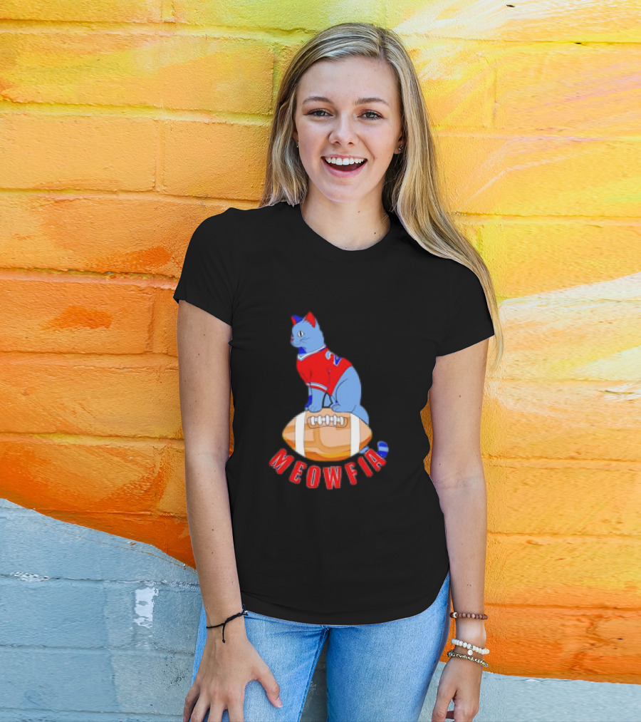 Buffalo Bills Meowfia Cat Football 24 Season T-Shirt