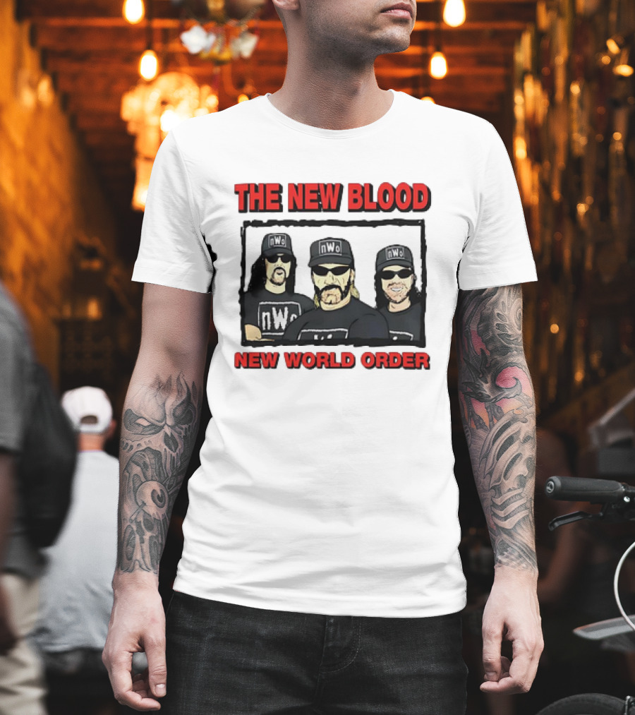 The New Blood nWo New World Order Group Homage T-Shirt