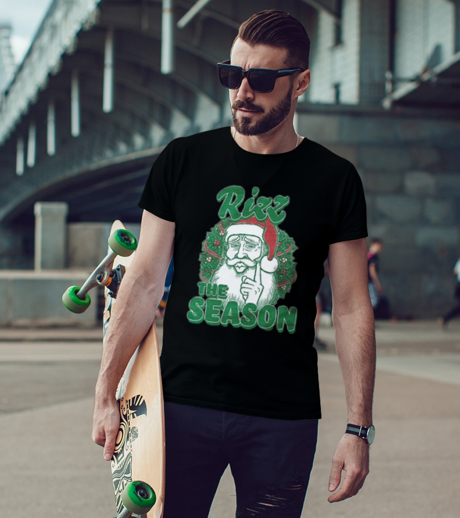 Rizz The Season Christmas Santa Benson Meme T-Shirt