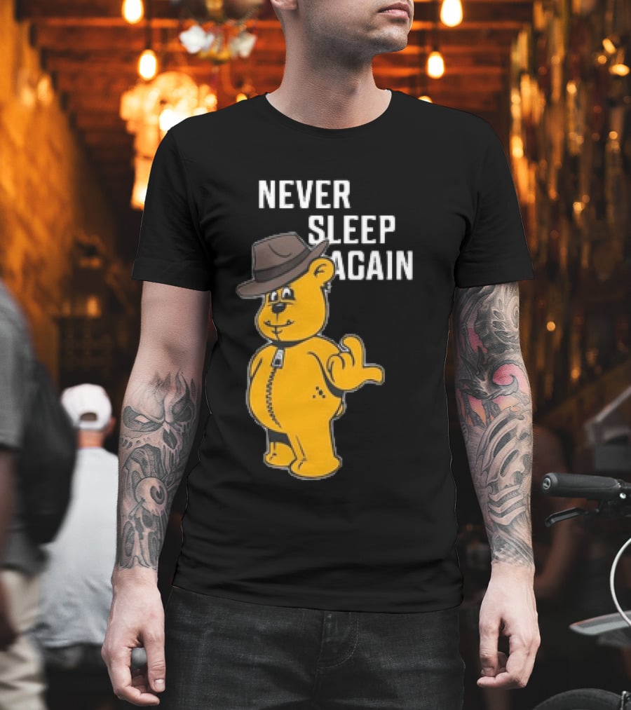 Never Sleep Again Zwart Wanna Play Nightmare Teddy Bear T-Shirt