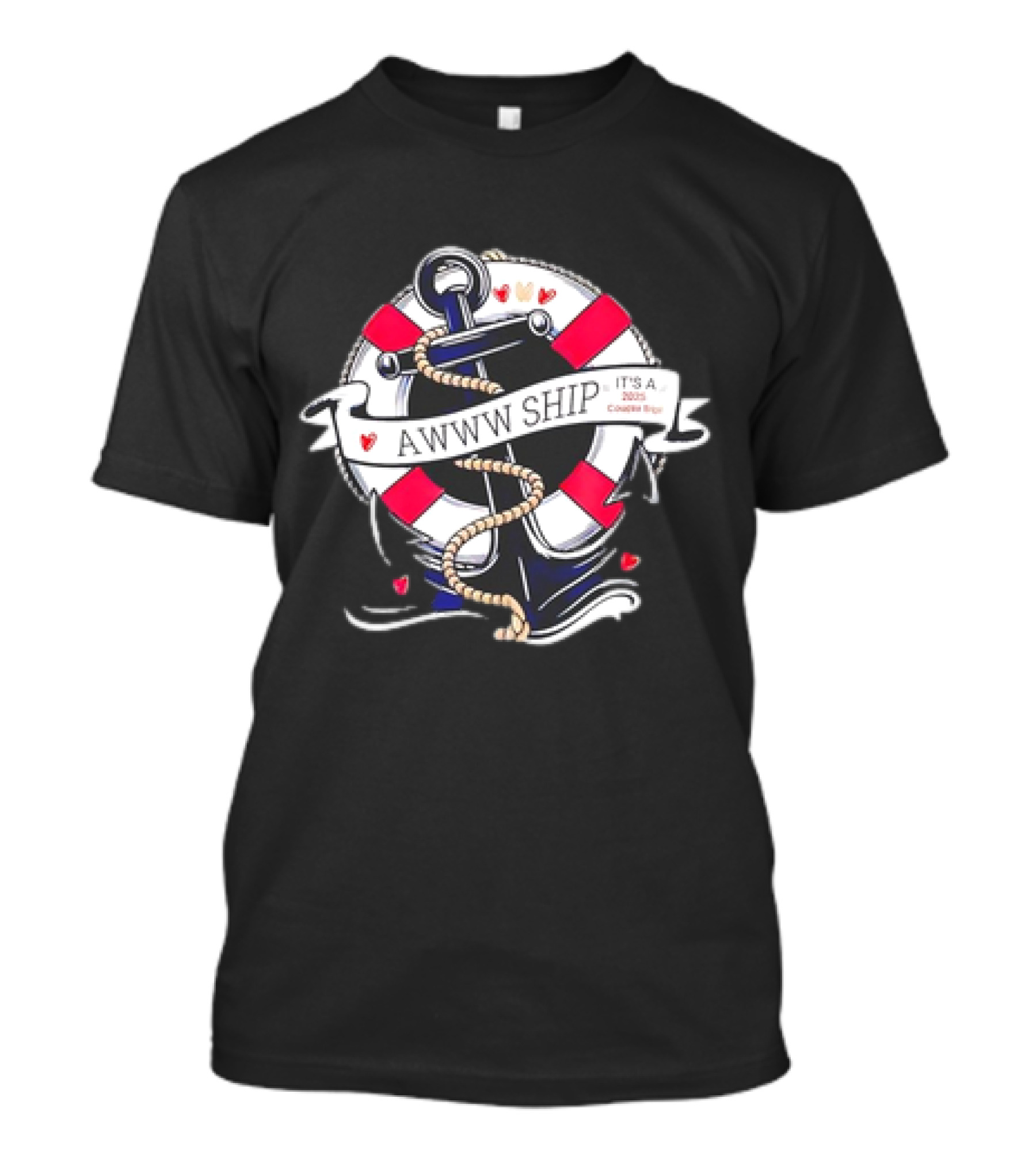 Awww Ship It's A 2025 Couple Trip Matching Vacations T-Shirt