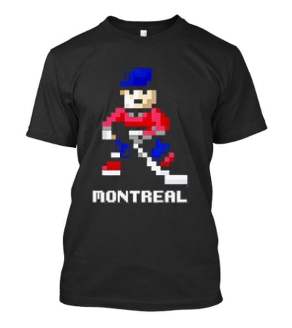 Montreal 8-Bit Hockey Player T-Shirt