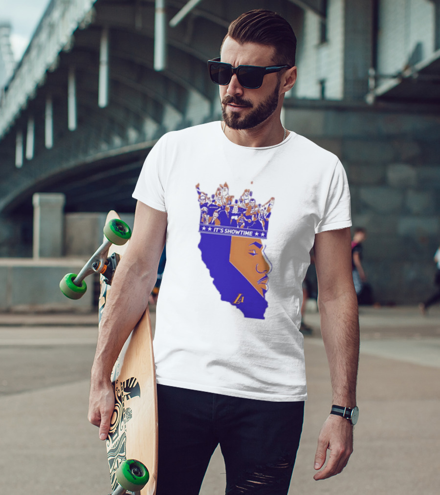 Lebron James It's Showtime Los Angeles Lakers Crown California T-Shirt