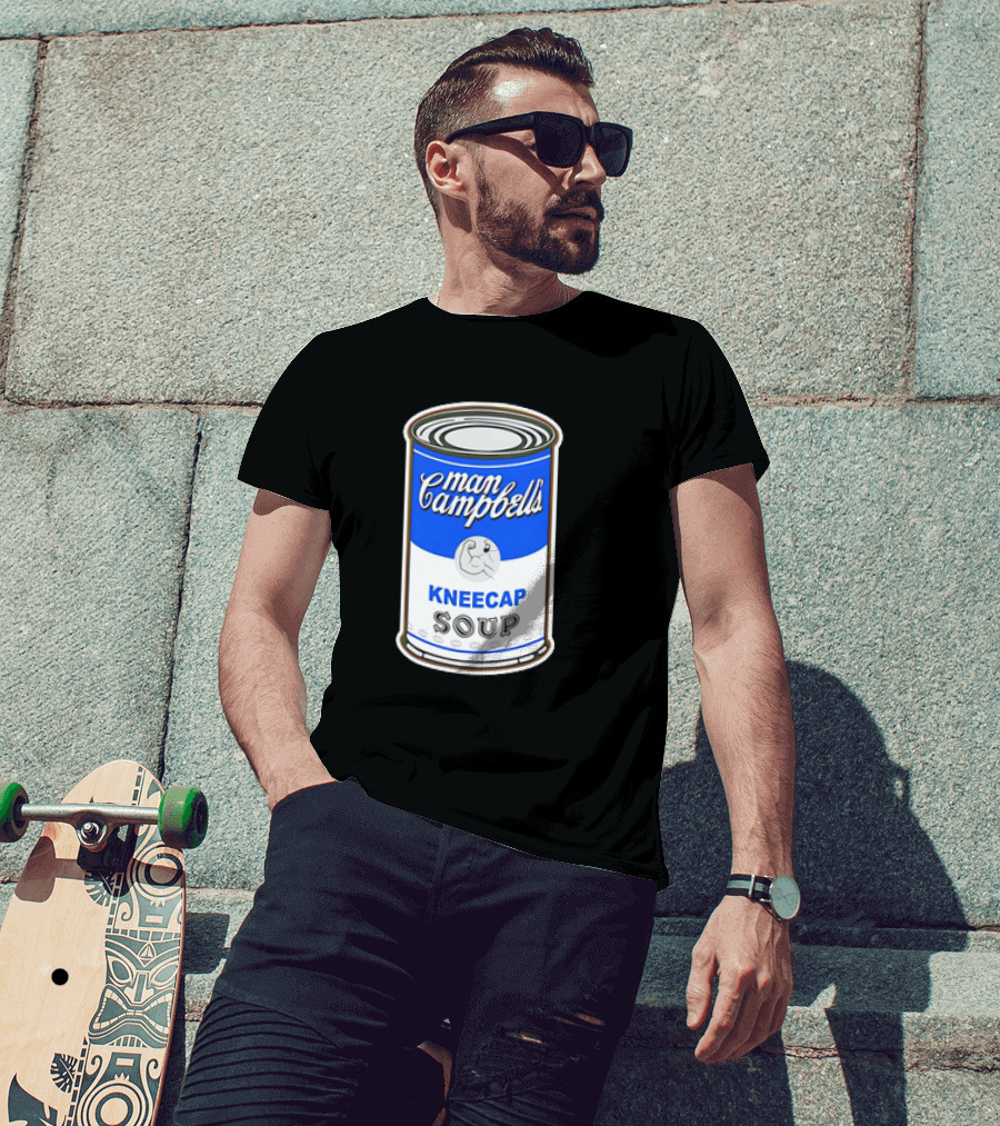 Man Campbell’s Vintage Kneecap Soup Can T-Shirt